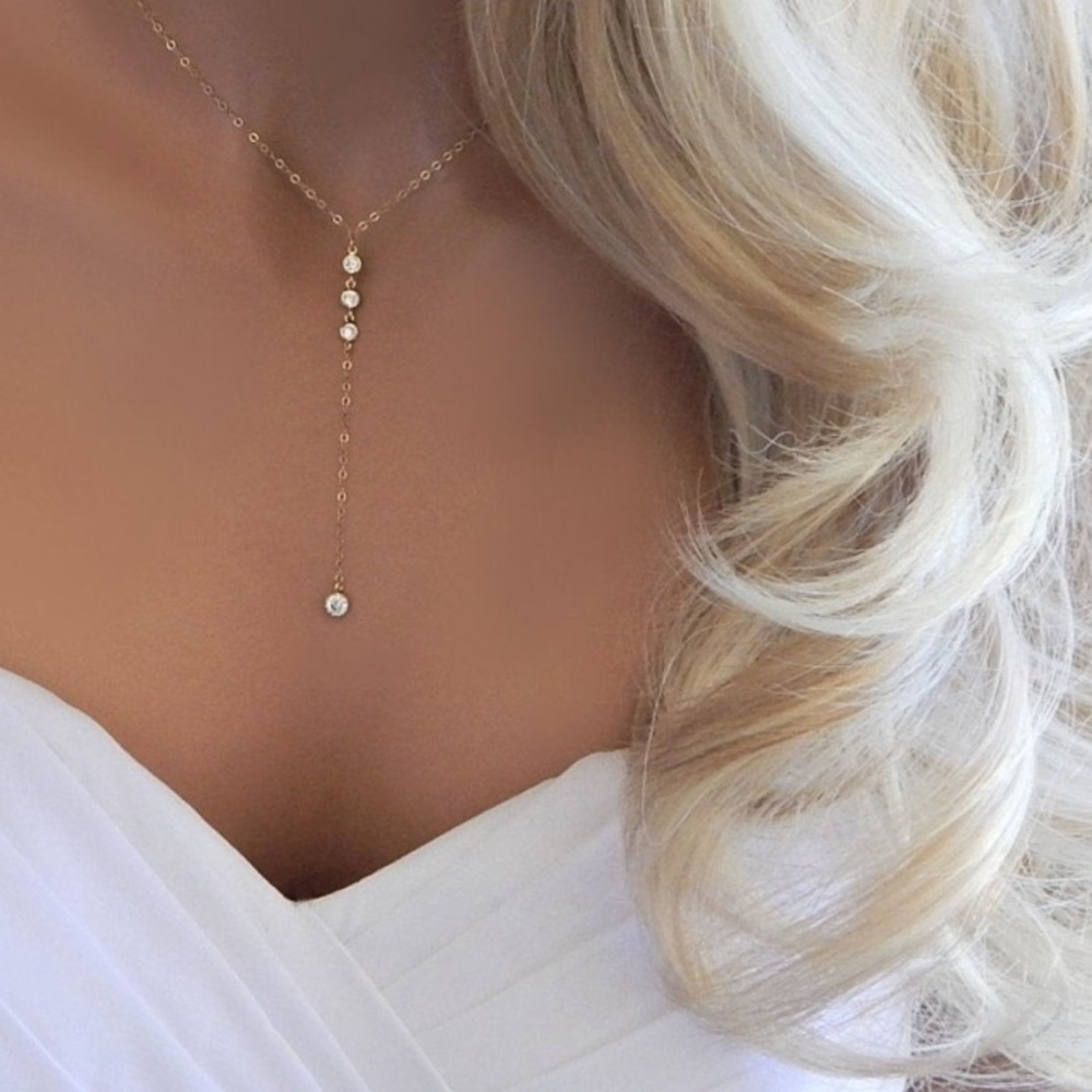 Gilded Sapphire Studios Drop Necklace 16” +3”